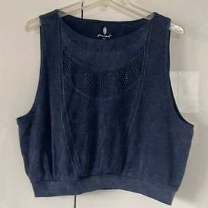 FREE PEOPLE Running Through My Mind Tank Color-Navy Size-Medium NWOT